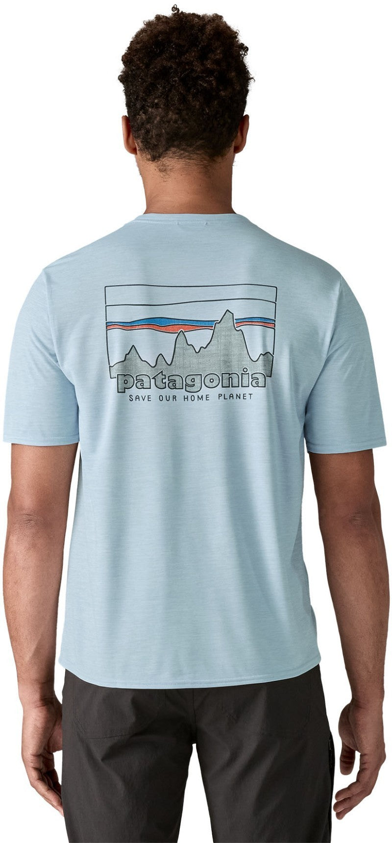 Capilene Cool Daily Graphic SS Shirt - Mens - 73 skyline / fleck blue 1