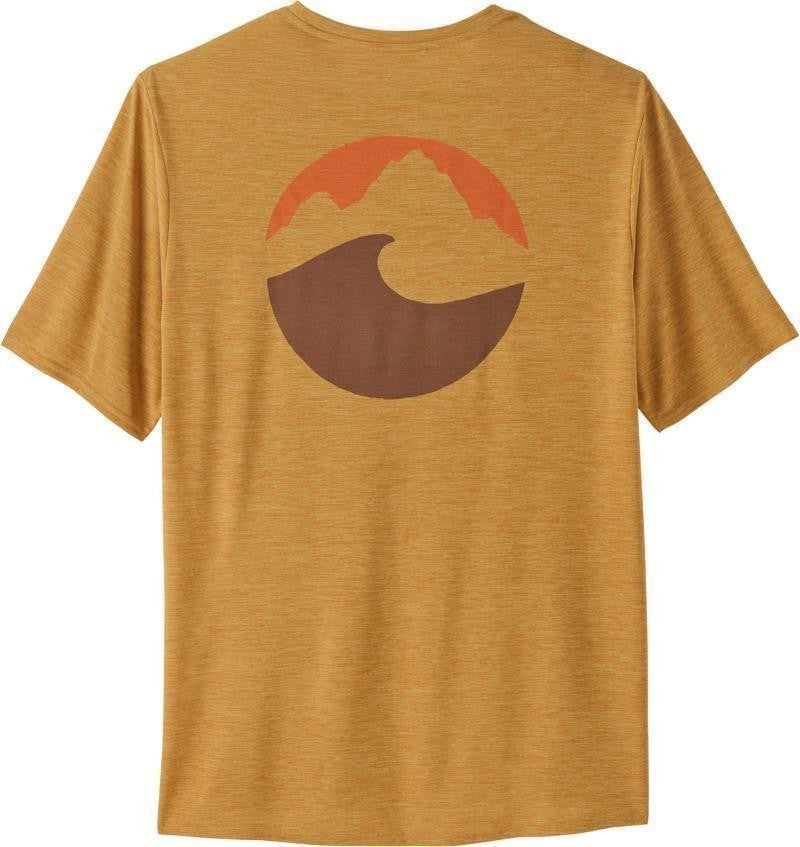 Capilene Cool Daily Graphic SS Shirt - Mens - applied imagination / beeswax tan x-dye 1