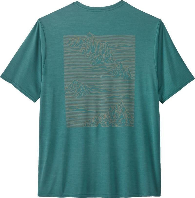 Capilene Cool Daily Graphic SS Shirt - Mens - strataspire / wetland blue x-dye 1