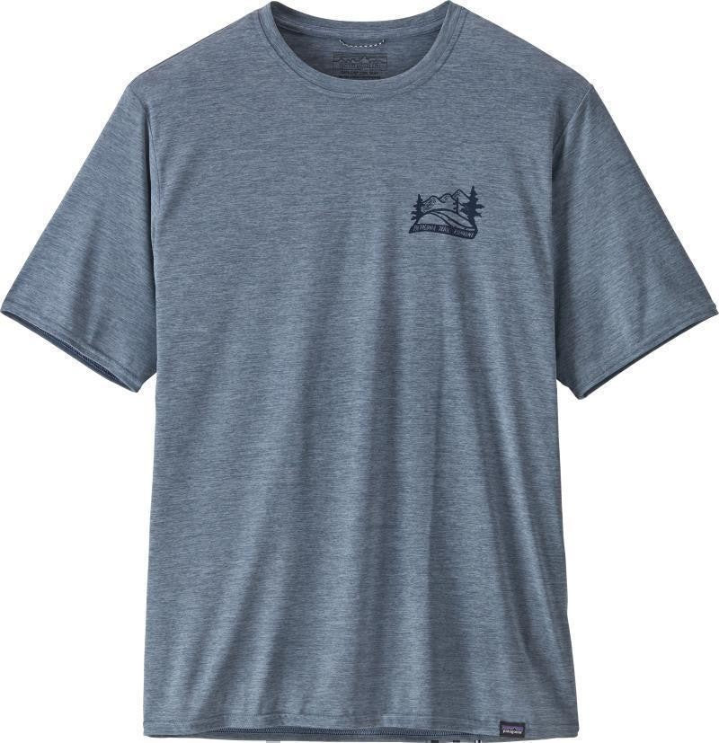 Capilene Cool Daily Graphic SS Shirt - Mens - switchback skull / plume grey x-dye 1