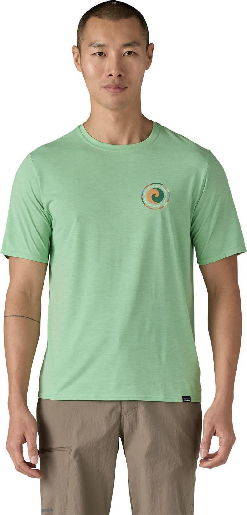 Capilene Cool Daily Graphic SS Shirt - Mens - unity fitz / rinsed green x-dye 1