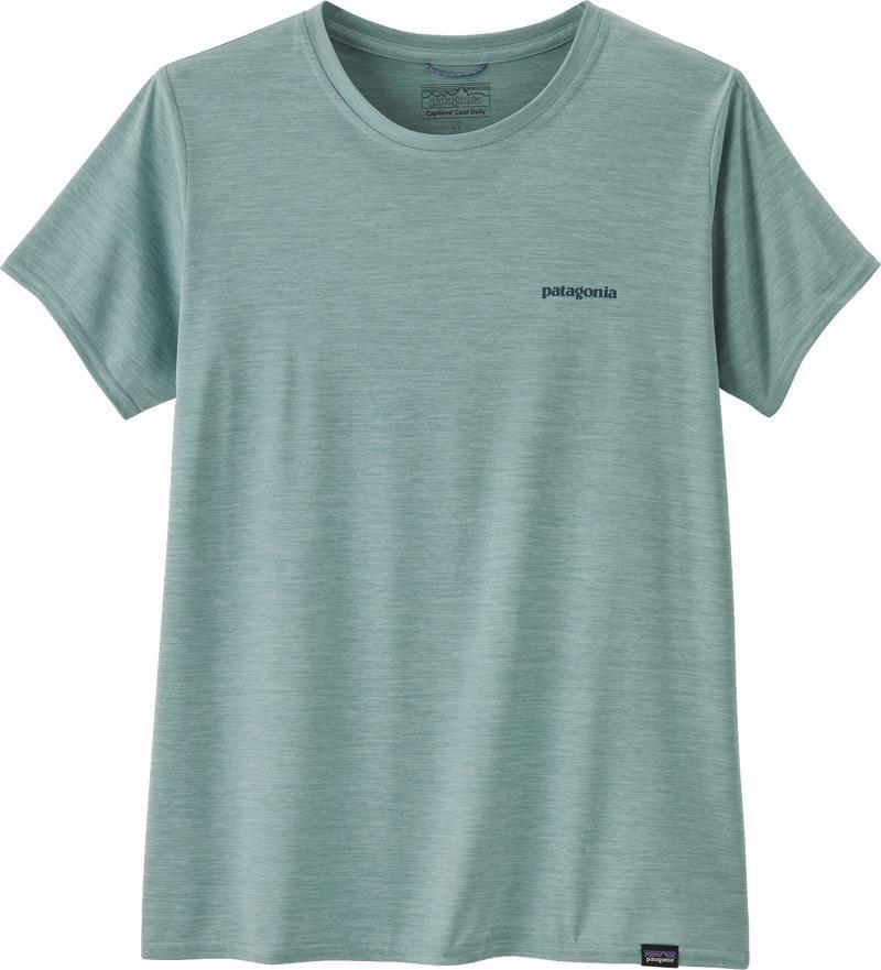 Capilene Cool Daily Graphic SS Shirt - Waters - Womens - boardshort logo / thermal blue x-dye 1
