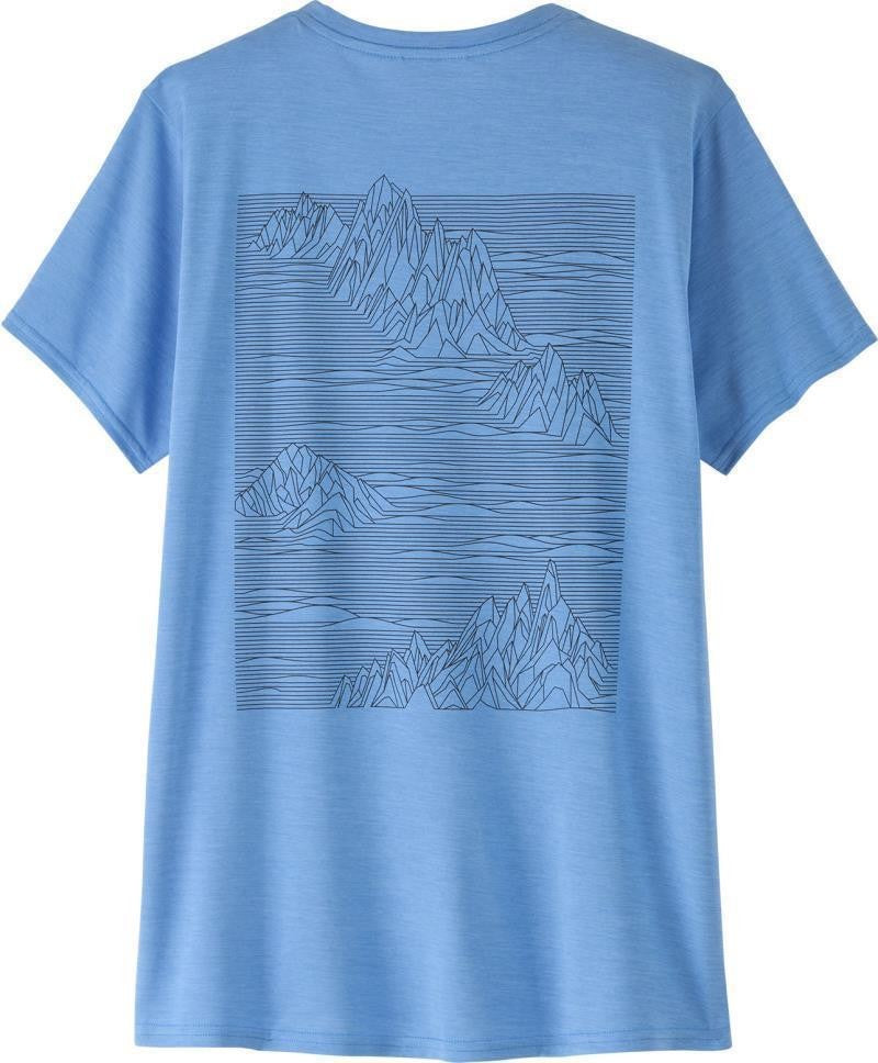 Capilene Cool Daily Graphic SS Shirt - Womens - strataspire / abundant blue x-dye 1