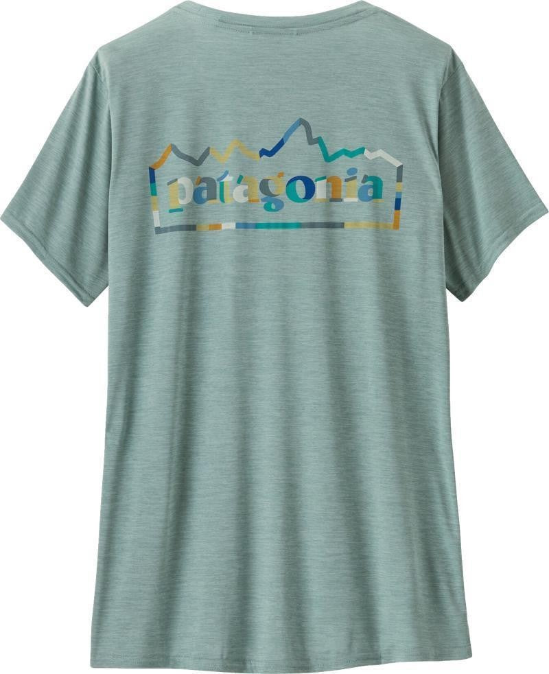 Capilene Cool Daily Graphic SS Shirt - Womens - unity fitz / thermal blue x-dye 1