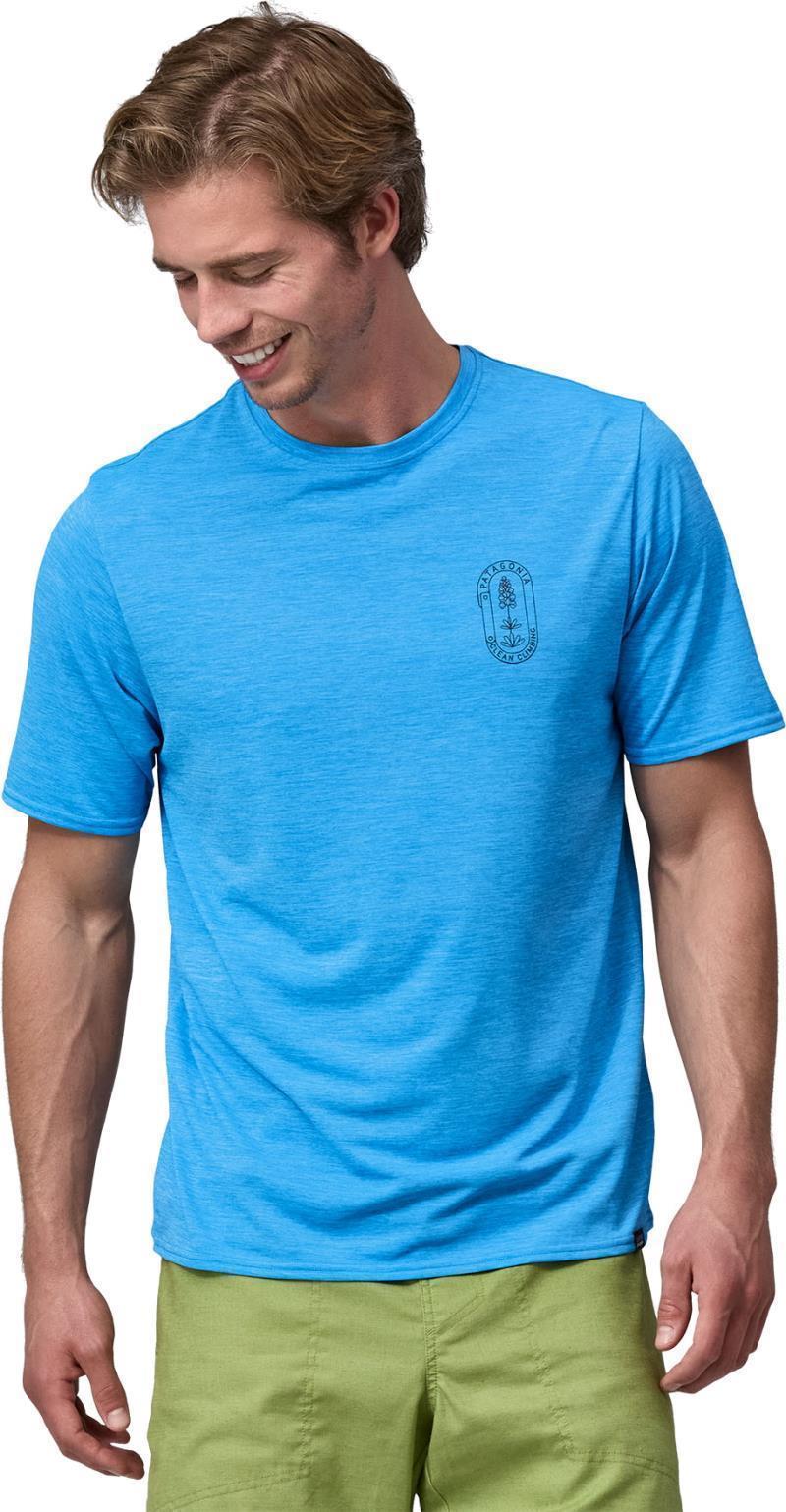 Capilene Cool Daily Graphic Shirt - Lands - Mens - Clean Climb Bloom / Vessel Blue X-Dye 2