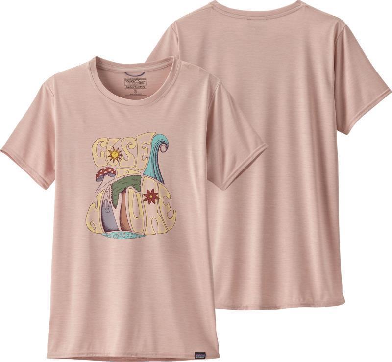Capilene Cool Daily Graphic Shirt - Lands - Womens - Closer to Nature / Cozy Peach X-Dye 1