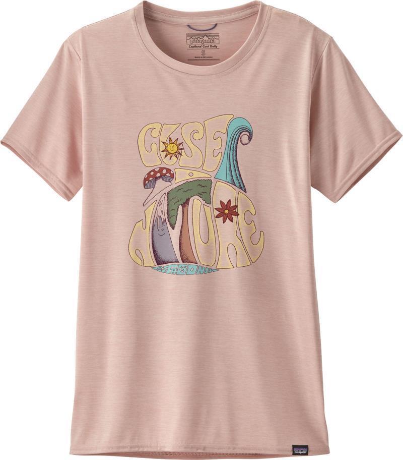 Capilene Cool Daily Graphic Shirt - Lands - Womens - Closer to Nature / Cozy Peach X-Dye 2