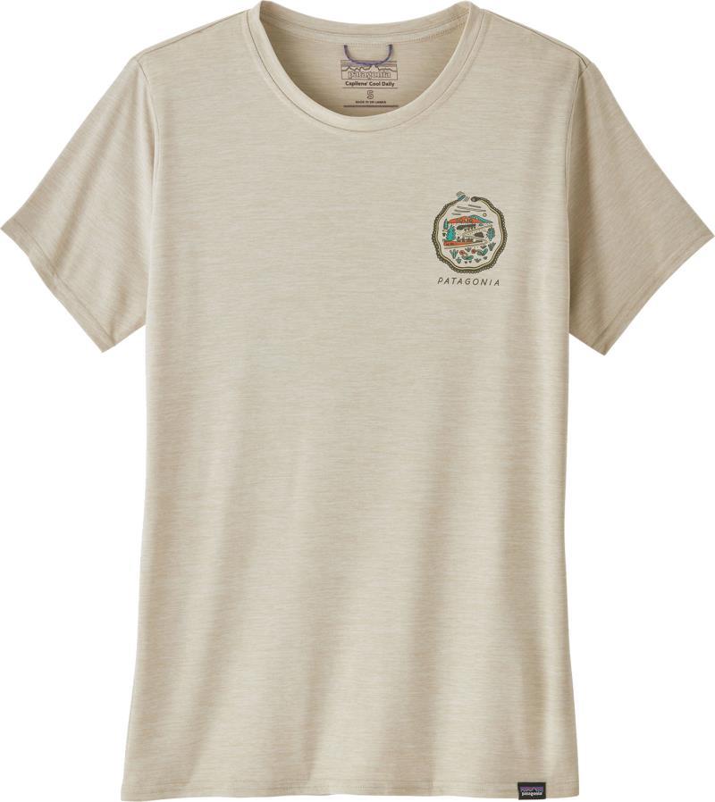 Capilene Cool Daily Graphic Shirt - Lands - Womens - Commontrail / Pumice X-Dye 1