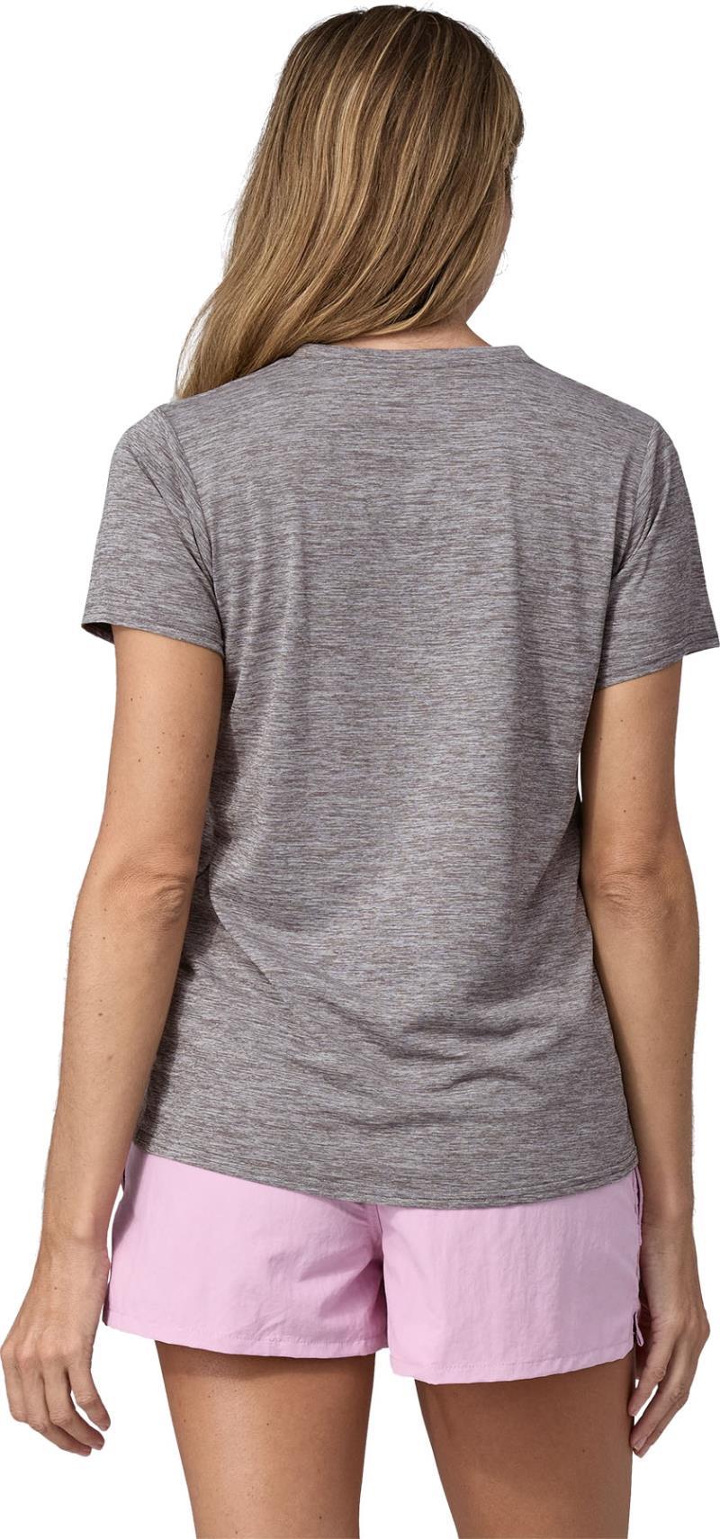 Capilene Cool Daily Graphic Shirt - Lands - Womens - Salad Greens / Feather Grey 3