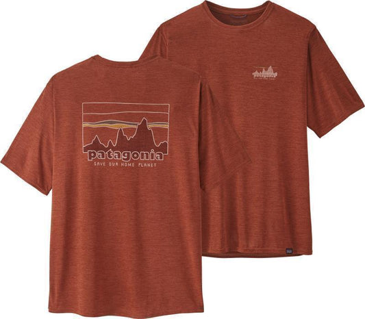 Capilene Cool Daily Graphic Shirt - Mens - 73 skyline / burl red x-dye 1