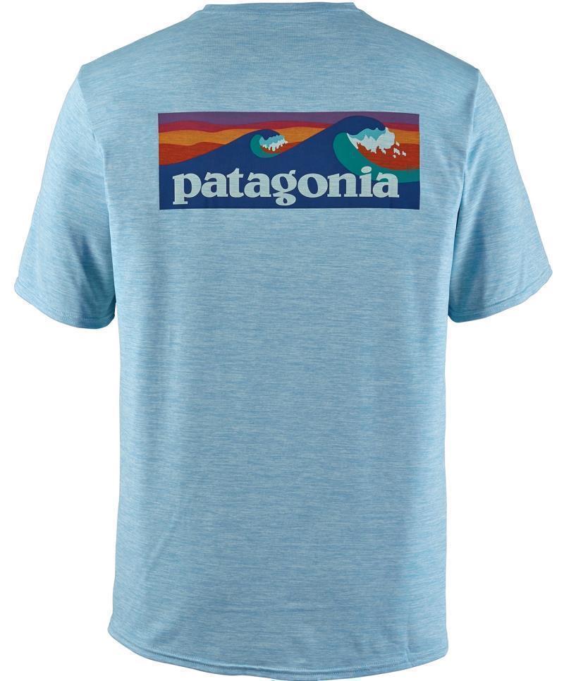 Capilene Cool Daily Graphic Shirt - Mens - Cosmic Peaks / Atoll Blue 3