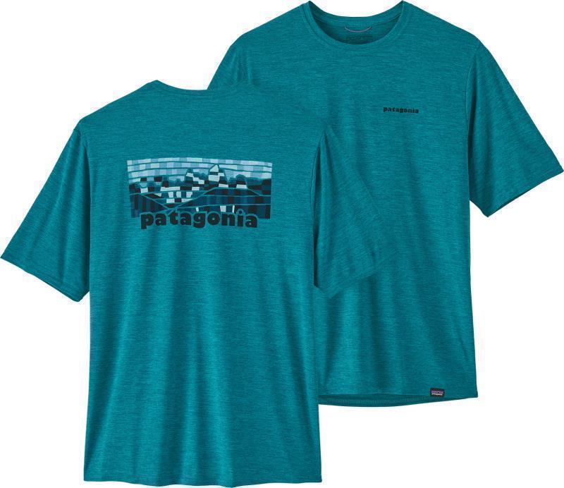 Capilene Cool Daily Graphic Shirt - Mens - fitz roy elements / belay blue x-dye 1