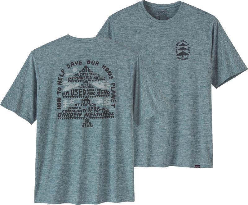 Capilene Cool Daily Graphic Shirt - Mens - how to save / abalone blue 1