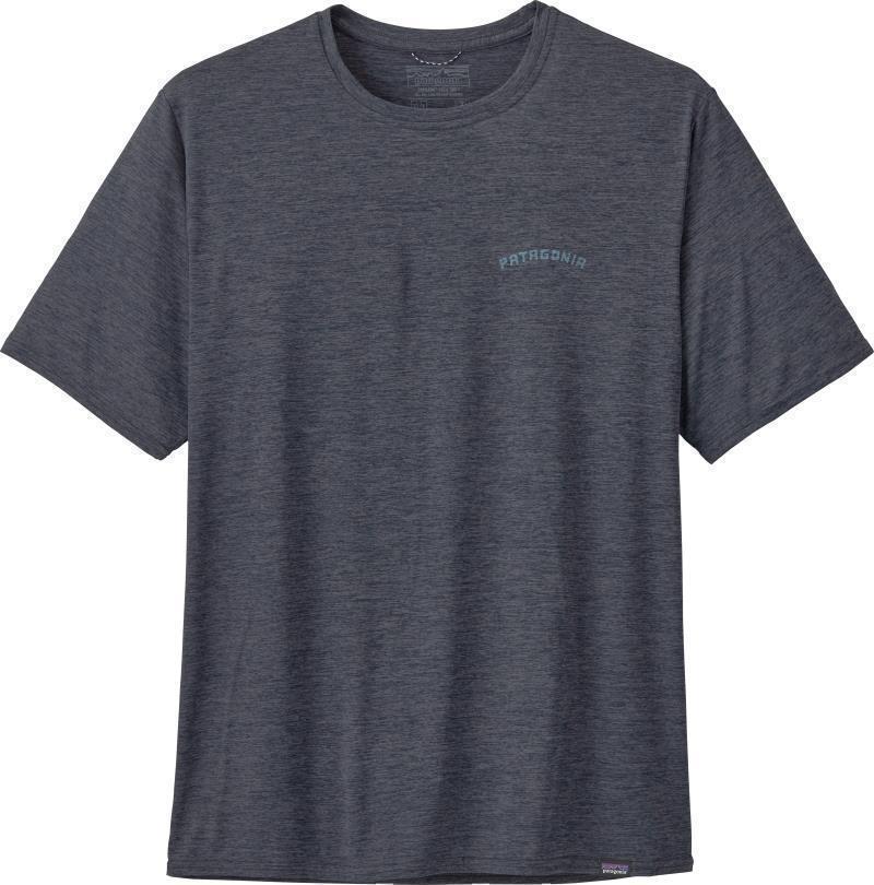 Capilene Cool Daily Graphic Shirt - Mens - playlands - mountains / smolder blue x-dye 1