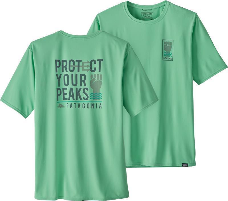 Capilene Cool Daily Graphic Shirt - Mens - protect your peaks / vjosa green 1