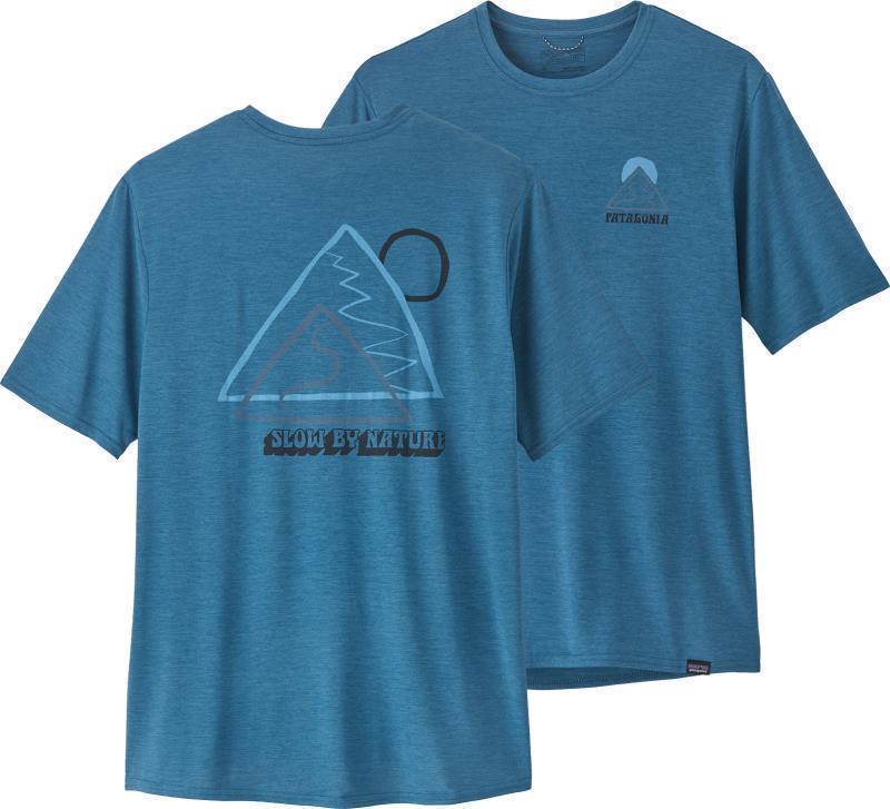 Capilene Cool Daily Graphic Shirt - Mens - slow going / wavy blue x-dye 1