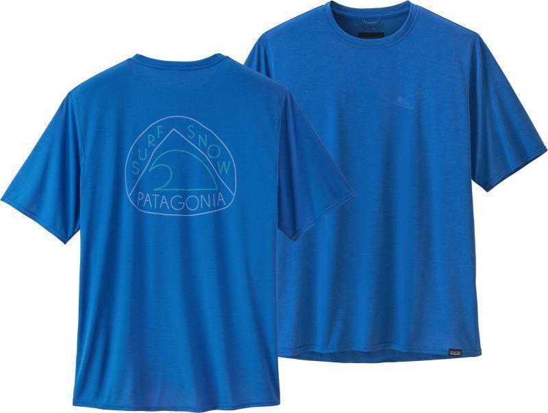 Capilene Cool Daily Graphic Shirt - Mens - surf snow / alpine blue x-dye 1