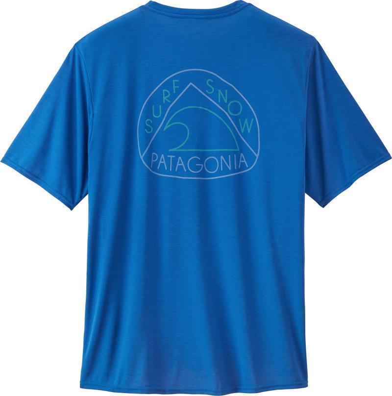 Capilene Cool Daily Graphic Shirt - Mens - surf snow / alpine blue x-dye 1