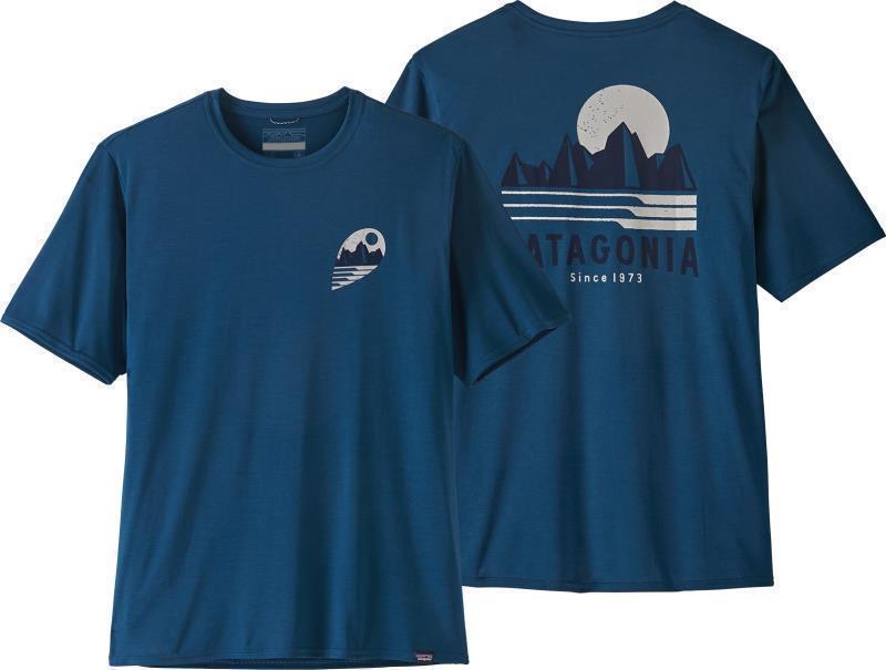 Capilene Cool Daily Graphic Shirt - Mens - tube view / crater blue x-dye 1