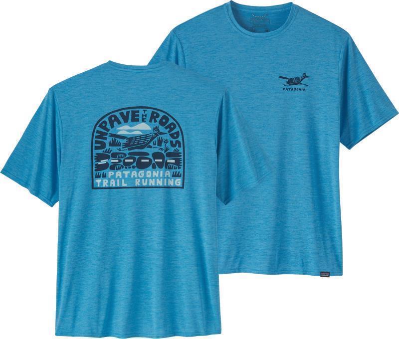 Capilene Cool Daily Graphic Shirt - Mens - unpave the roads / anacapa blue x-dye 1