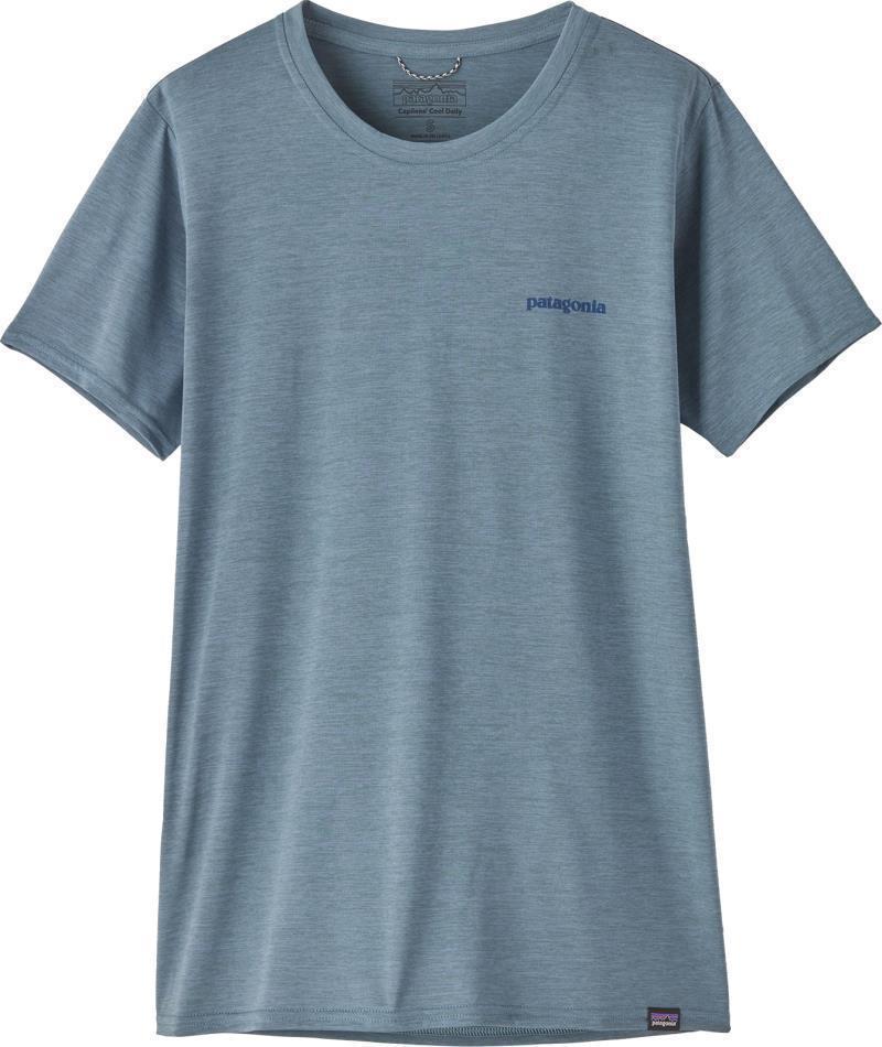 Capilene Cool Daily Graphic Shirt - Waters - Womens - Boardshort Logo / Light Plume Grey X-Dye 2