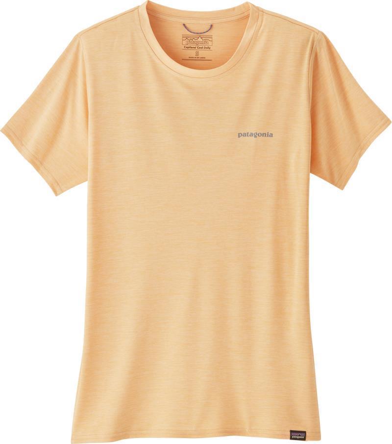 Capilene Cool Daily Graphic Shirt - Waters - Womens - Boardshort Logo / Sandy Melon X-Dye 1