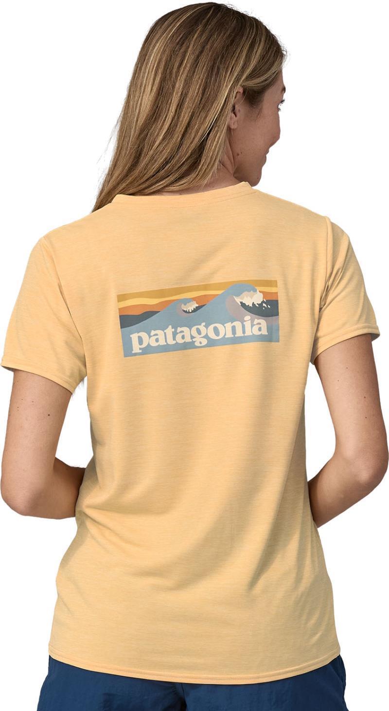 Capilene Cool Daily Graphic Shirt - Waters - Womens - Boardshort Logo / Sandy Melon X-Dye 4