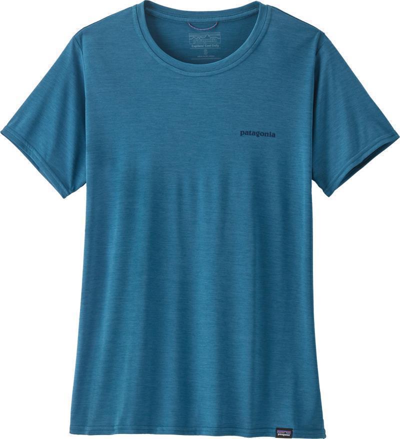 Capilene Cool Daily Graphic Shirt - Waters - Womens - Boardshort Logo / Wavy Blue X-Dye 2