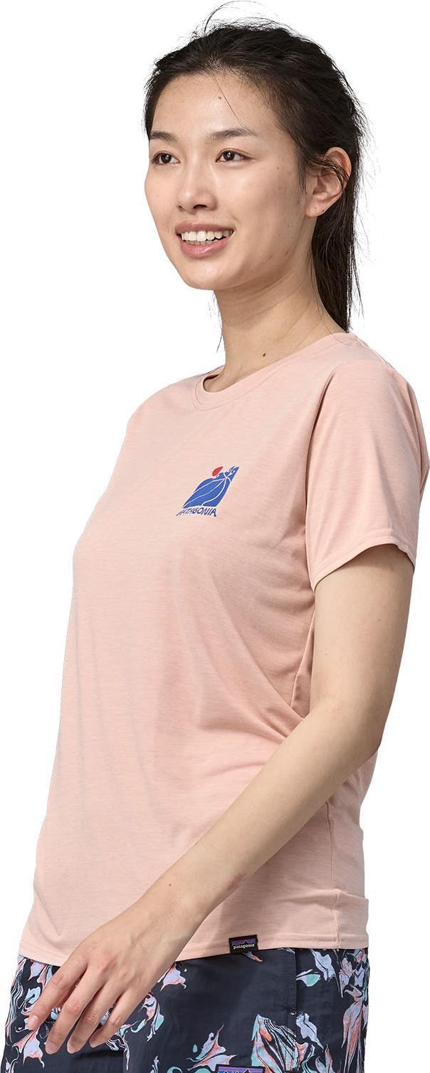 Capilene Cool Daily Graphic Shirt - Waters - Womens - Sunrise Rollers / Cozy Peach X-Dye 3