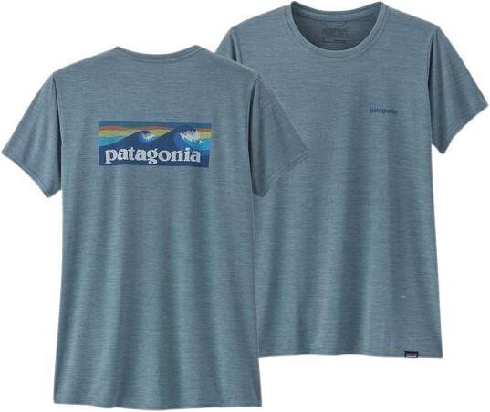 Capilene Cool Daily Graphic Shirt - Womens - boardshort logo / light plume grey x-dye 1