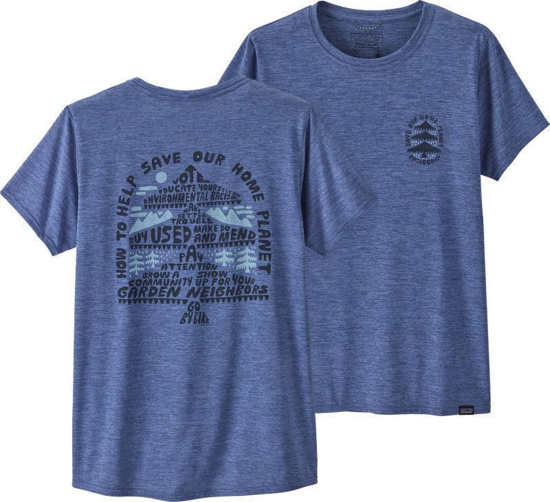 Capilene Cool Daily Graphic Shirt - Womens - how to save / current blue x-dye 1