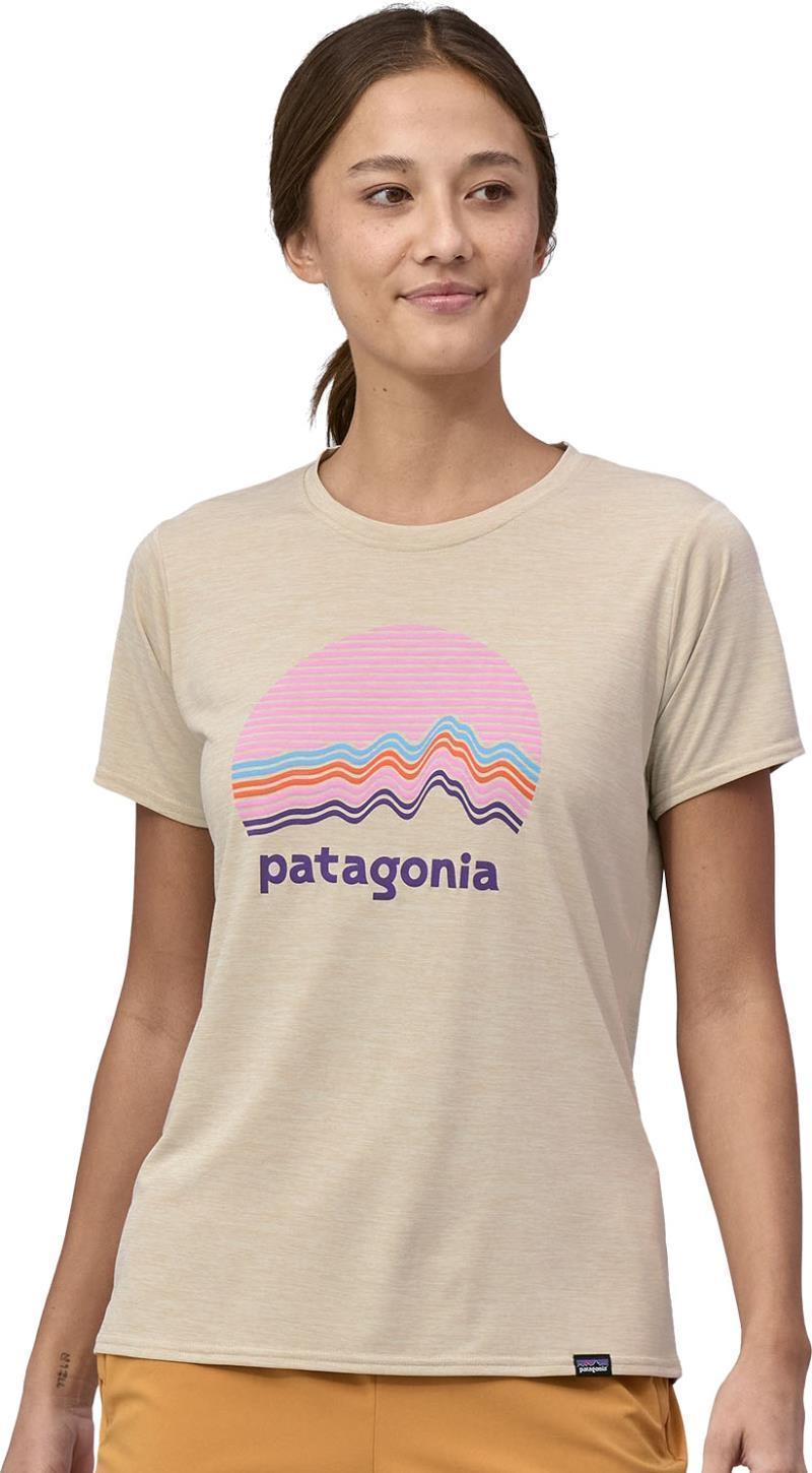 Capilene Cool Daily Graphic Shirt - Womens - ridge rise moonlight / pumice x-dye 1