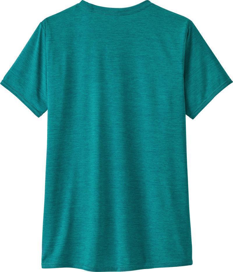 Capilene Cool Daily Graphic Shirt - Womens - ridge rise stripe / borealis green x-dye 1
