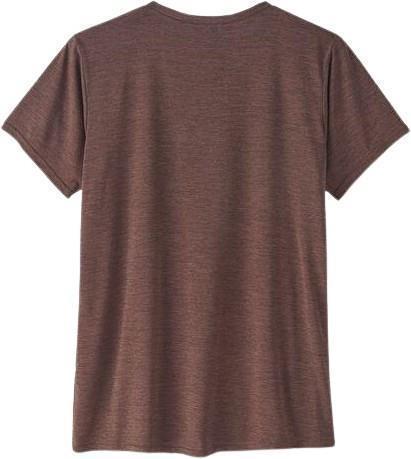 Capilene Cool Daily Graphic Shirt - Womens - ridge rise stripe / cone brown x-dye 1
