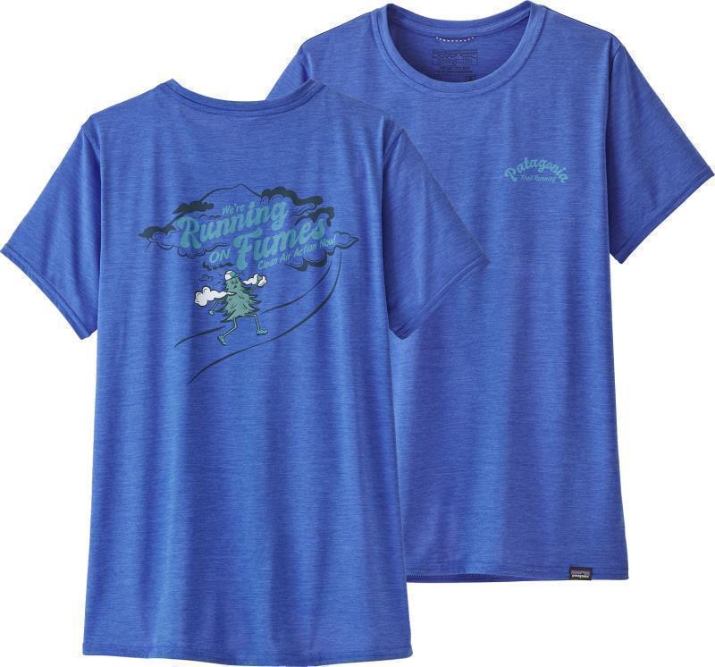 Capilene Cool Daily Graphic Shirt - Womens - running on fumes / float blue x-dye 1