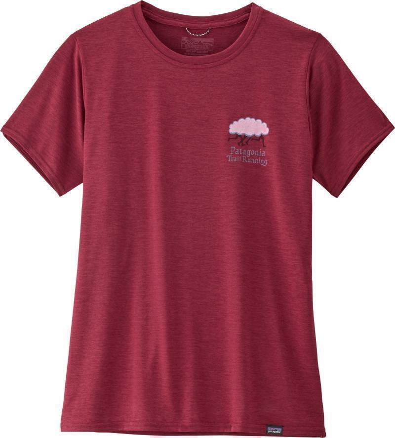 Capilene Cool Daily Graphic Shirt - Womens - seek clarity / roamer red x-dye 1