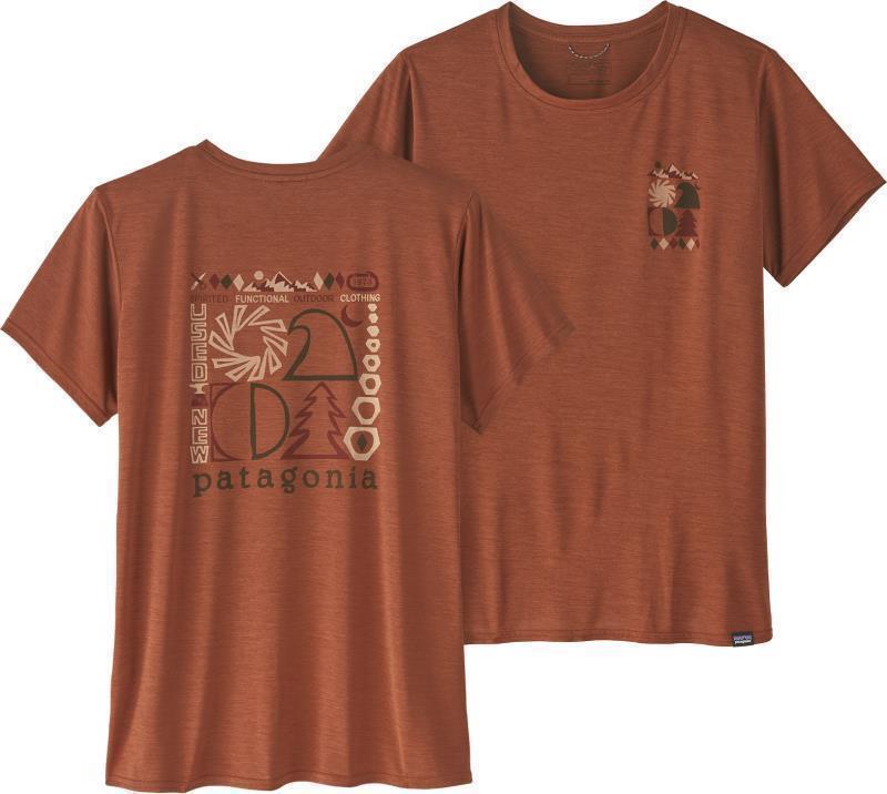 Capilene Cool Daily Graphic Shirt - Womens - spirited seasons / sisu brown x-dye 1