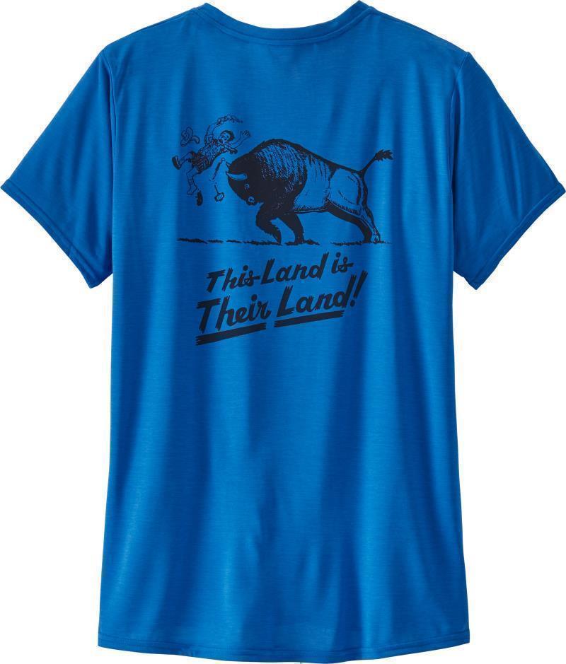 Capilene Cool Daily Graphic Shirt - Womens - their land / alpine blue x-dye 1