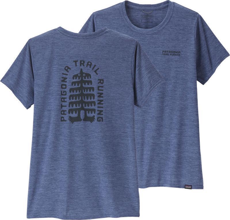 Capilene Cool Daily Graphic Shirt - Womens - tree trotter / current blue x-dye 1