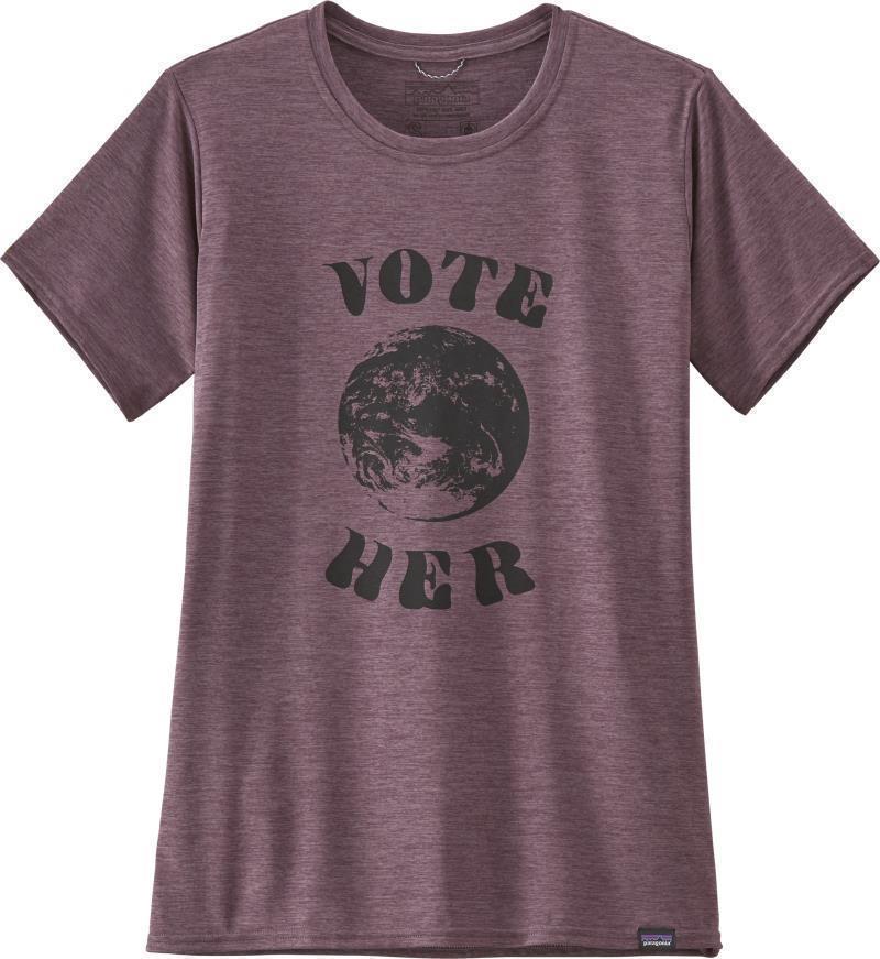 Capilene Cool Daily Graphic Shirt - Womens - vote her / hyssop purple x-dye 1