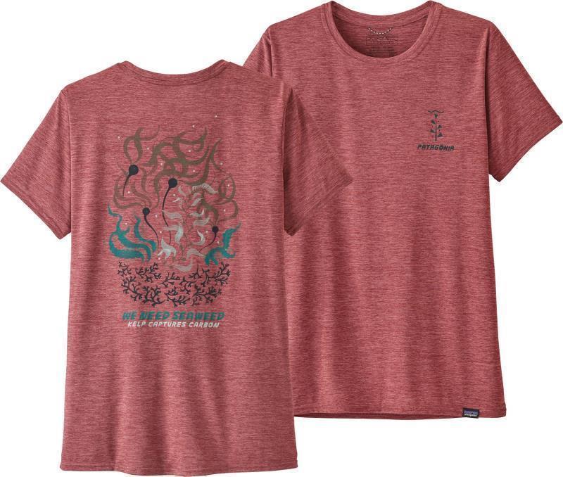 Capilene Cool Daily Graphic Shirt - Womens - we need seaweed / rosehip x-dye 1