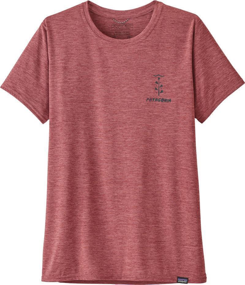 Capilene Cool Daily Graphic Shirt - Womens - we need seaweed / rosehip x-dye 1