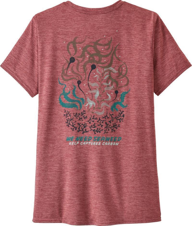 Capilene Cool Daily Graphic Shirt - Womens - we need seaweed / rosehip x-dye 1