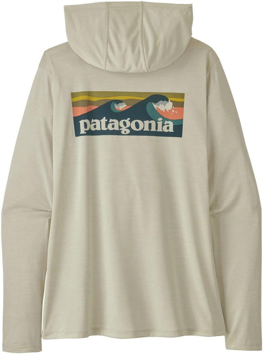 Capilene Cool Daily Hoody - Boardshort Logo - Womens - dyno white 1