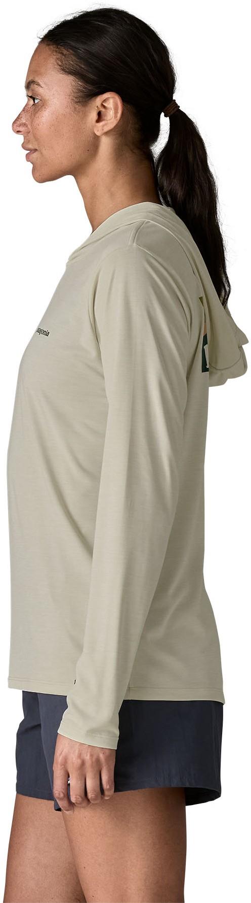 Capilene Cool Daily Hoody - Boardshort Logo - Womens - dyno white 1