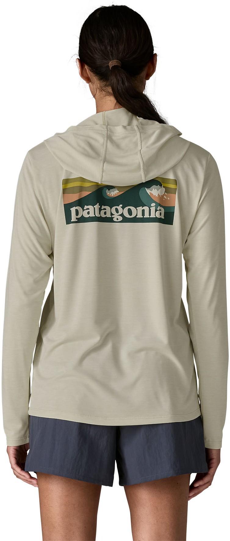 Capilene Cool Daily Hoody - Boardshort Logo - Womens - dyno white 1