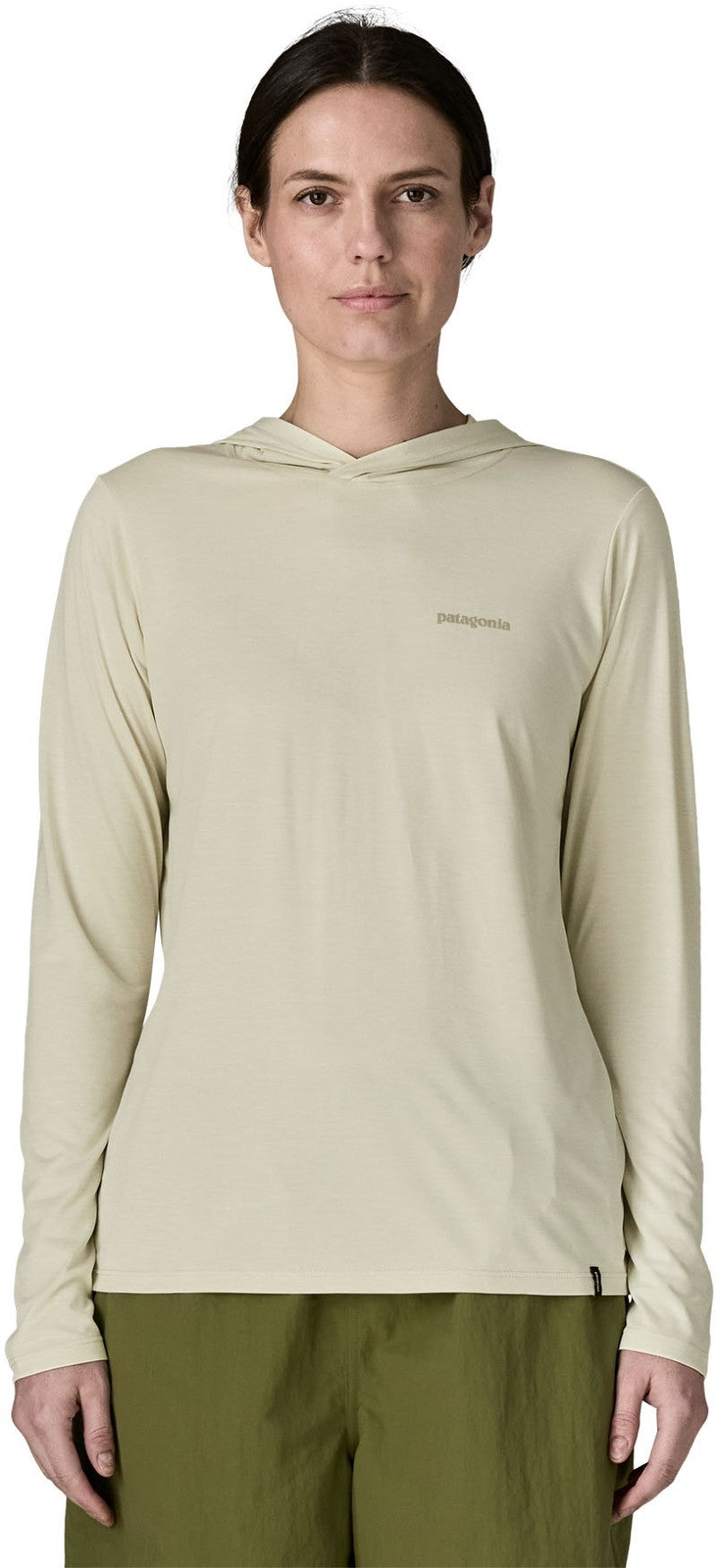 Capilene Cool Daily Hoody - Casting Logo - Womens - dyno white 1