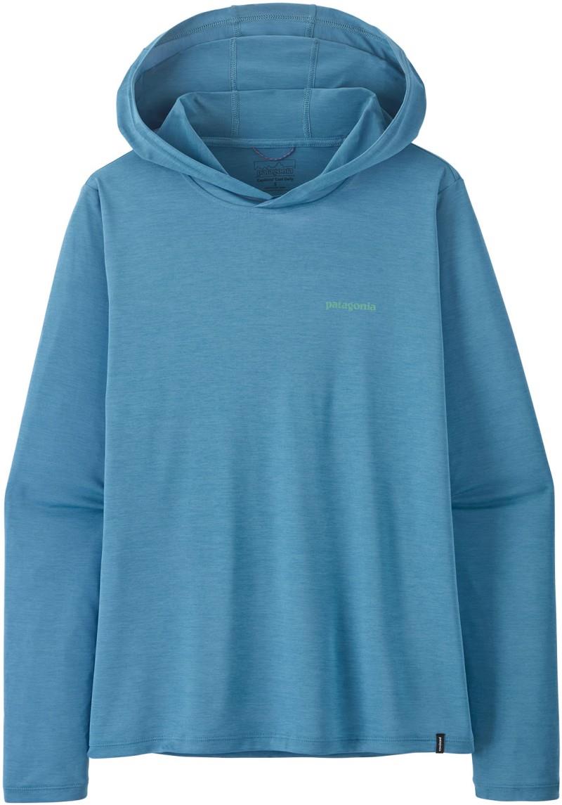 Capilene Cool Daily Hoody - Casting Logo - Womens - shore blue / light shore blue x-dye 1