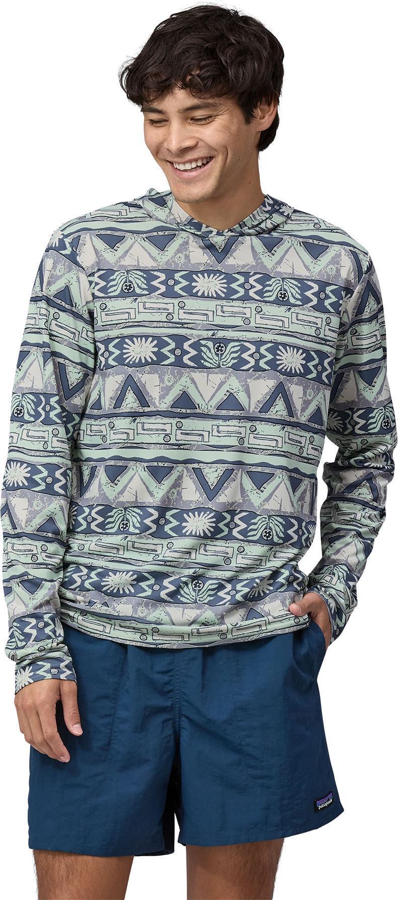 Capilene Cool Daily Hoody - Mens - High Hopes Geo / Wispy Green 2