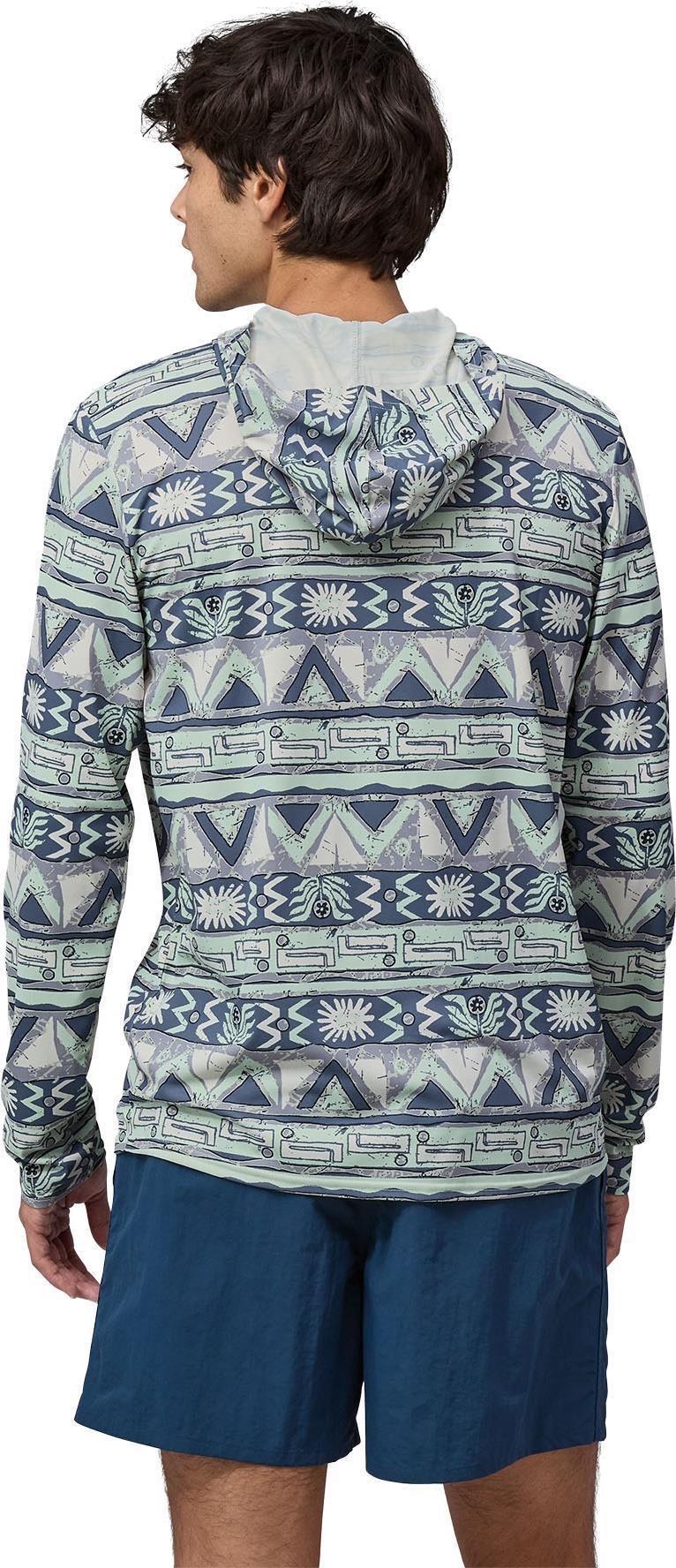 Capilene Cool Daily Hoody - Mens - High Hopes Geo / Wispy Green 3